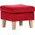 GUTMANN FACTORY Hocker 100% Polyester 55 x 44 cm Rot