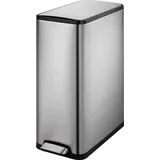 Eko Ecoslim Tretmülleimer Edelstahl 2 x 20 L mit Fingerabdruckschutzbeschichtung, z, Abfalleimer, Silber