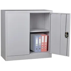 Aktenschrank aus Stahl verschließbar Divit Metallschrank Büroschrank 90x40x90 cm PL11 grau DPL1