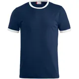 New Wave Clique Nome T-Shirt - navy/weiss L