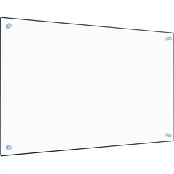 DELUKE® Küchenrückwand Glas - 80x50cm Transparent Wandverklediung Küche Wandschutz Spritzschutz Herdspritzschutz Glasplatte Rückwandküche Küchenwand
