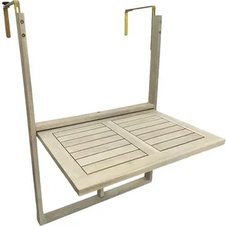 Estexo Balkonhängetisch Balkontisch Hängetisch Klapptisch Balkon Tisch Weiß Klappbar