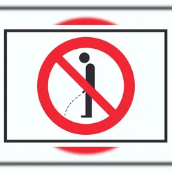 Pinkeln verboten Symbol Schild A4 (210x297mm)
