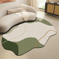 Moderner, unregelmäßig geformter Teppich, rutschfeste Teppiche, ovaler, flauschiger Teppich aus Kunstwolle, waschbarer Innenteppich, moderner, minimalistischer Teppich ( Color : F , Size : 80x160cm )