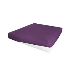 Jersey-Elastan Boxspringlaken , lila/violett , Baumwollmischgewebe , Maße (cm): B: 150 H: 28 T: 28