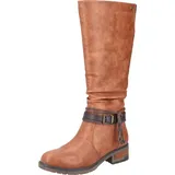 Rieker Damen Stiefel Langschaft Blockabsatz Kordel Schnalle 91694, Frauen Stiefel,uebergangsstiefel,uebergangsschuhe,Winterboots,Outdoorschuhe,warm,Boots,braun (24),38 EU / 5 UK - 38