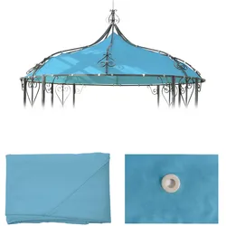 Ersatzbezug für Dach Pergola Pavillon Cabrera Ø 3m ~ türkis