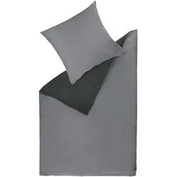 SCHÖNER WOHNEN-Kollektion Bettwäsche Play 155 x 220 cm Renforce Grau Anthrazit