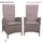 deluke JENA Gartenstuhl 68 x 60 x 109 cm Weidenbraun 2 St.