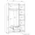 alasans Kleiderschrank CADIXO 150,6 x 212,9 x 58,9 cm Braun