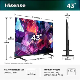 Hisense 43Q7SPRO 43" 4K UHD QLED 4K-Fernseher