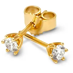 Tchibo - 585 Gold-Ohrstecker mit 2 Brillanten - gold