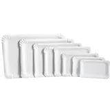 Franz Mensch NATURESTAR Pappteller, rechteckig | 1 Packung = 250 Stück, 29 x 23 cm, weiß