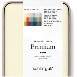 SCHLAFGUT Premium Baumwolle 140 x 200 - 160 x 220 cm yellow light