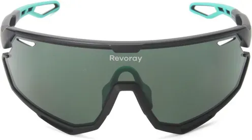 Revoray Fahrradbrille — Hochauflösende Stoßfeste PC-Monoglaslinse, Ultraleichter TR90-Rahmen, UV400-Schutz, Aerodynamisches Design, Professionelle Sport-Sonnenbrille fürs Radfahren, X3-black