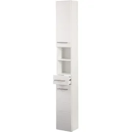 WELLTIME Porto Hochschrank 25 x 180 cm Weiß MDF