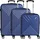 Kingston Koffer-Set 3-tlg. blau/lila