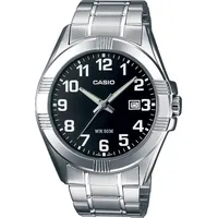 Casio Herren Uhr Casio MTP-1308D-1BVDF - Schwarz/Silber