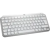 Logitech MX Keys Mini für Mac minimalistische kabellose beleuchtete Tastatur, kompakt, Bluetooth, Hintergrundbeleuchtung, USB-C, taktiles Tippen, kompatibel mit Apple macOS, iPad OS, Metall, Hellgrau