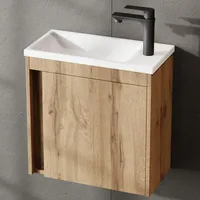 Planetmöbel Waschtisch inkl. Waschbecken wotan eiche 50 cm