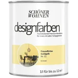 SCHÖNER WOHNEN-Farbe Wandfarbe Designfarbe  (Freundliches Goldgelb, Matt, 1 l, Konservierungsmittelfrei)
