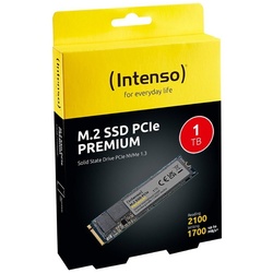 Intenso Intenso SSD M.2 PCIe Express interne Festplatte Premium 3D NAND 1TB SSD-Festplatte