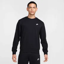 Nike Sweatshirt NIKE SPORTSWEAR "M NK CLUB FT CREW", Herren, Gr. 3XL, schwarz (schwarz, weiß), Jersey, Obermaterial: 80% Baumwolle, 20% Polyester, normal, Rundhals, Sweatshirts Sweatshirt, mit Rundhalsausschnitt, aus Jersey-Material