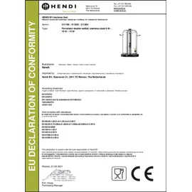 HENDI Kaffeebereiter 10 l Silber