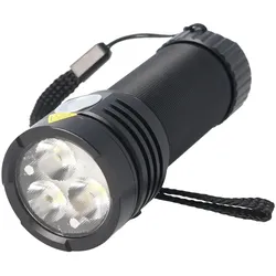 LED Taschenlampe mit großer Reichweite inklusive Akku, mit Handschlaufe