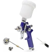Wiltec Lackierpistole H2000P, 0,8 mm/0,5 mm, 125 ml Becher, 280 mm Strahlbreite
