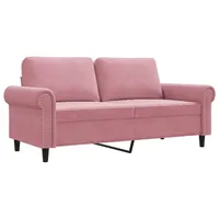 vidaXL 2-Sitzer-Sofa Rosa 140 cm Samt vidaXL