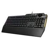 Asus TUF GAMING K1, Volle Größe (100%), Kabelgebunden, USB, Mechanischer Switch, Schwarz - Schwarz