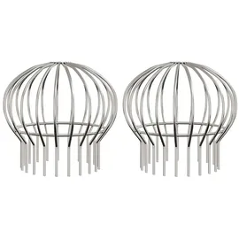 vidaXL Dachrinnenblattschutz 2 pcs 200 mm Silber Edelstahl
