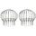 vidaXL Dachrinnenblattschutz 2 pcs 200 mm Silber Edelstahl