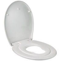 Toilettendeckel,WC Sitz mit Absenkautomatik,klodeckel Antibakterieller WC Sitz, Klobrille,WC Deckel Weiß