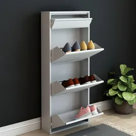 [en.casa] Sokndal 50 x 118 x 15 cm 4 Klappen weiß
