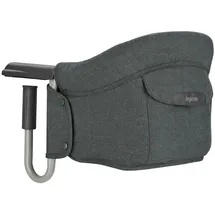 Inglesina Fast, Klappbarer Tischsitz, Dunkelgrau (Charcoal Grey), Leicht zu Transportieren, Waschbar, Sichere Befestigung, Bis 15 kg, 35 x 27 x 42 cm