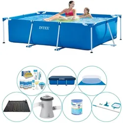 Intex Frame Pool Rechteckig 220x150x60 cm - Schwimmbadpaket EINHEITSGRÖSSE