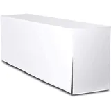 TexDeko Biertischhusse Premium für Bierzeltgarnitur 220 x 50cm Blickdicht waschbar (Weiß)