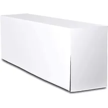 TexDeko Biertischhusse Premium für Bierzeltgarnitur 220 x 50cm Blickdicht waschbar (Weiß)