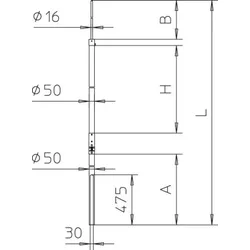 OBO 5408890 Isolierter Fangmast + Auslass für isCon-Ableitung innen 10000mm Glasfaserverstärkter Kunststoff isFang IN-A10000