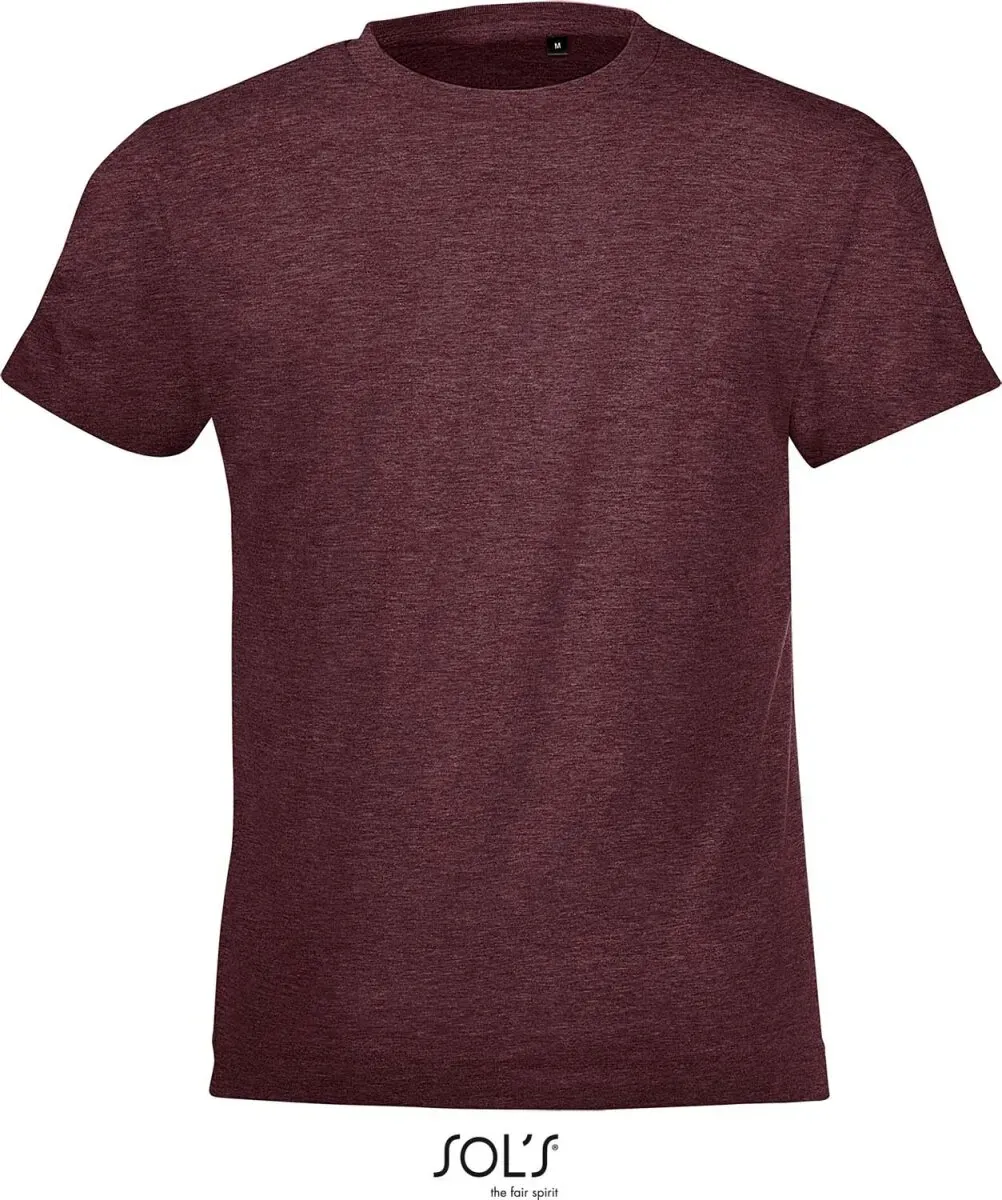 SOLS Kinder T-Shirt 01183 heather oxblood 6 Jahre (106/116)