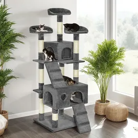 Tectake Mogli Kratzbaum 170 cm grau