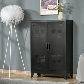 Homcom Aktenschrank 75 x 33 x 110 cm schwarz
