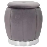 Mauro Ferretti, Hocker, Hocker mit Stauraum Paris grau-silber