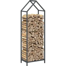 vidaXL Kaminholzregal Kaltgewalzter Stahl 40 x 25 x 120 cm Anthrazit