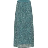 Kaffe Rock A-Linien Teal/Black/White Bedruckt 36