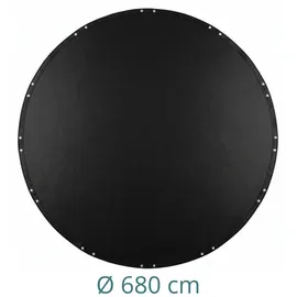Relaxdays Runde Poolabdeckung Schwarz 680 cm