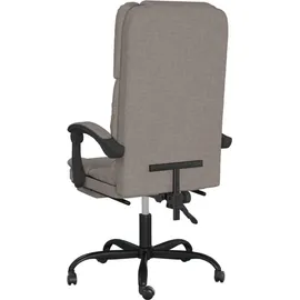 vidaXL Bürostuhl mit Massagefunktion Polyester Taupe