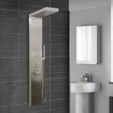 Home Deluxe Duschpaneel mit Regendusche cascata – Edelstahl Farbe Silber Duschpaneele Duschpaneel Duschset Regendusche - Home Deluxe